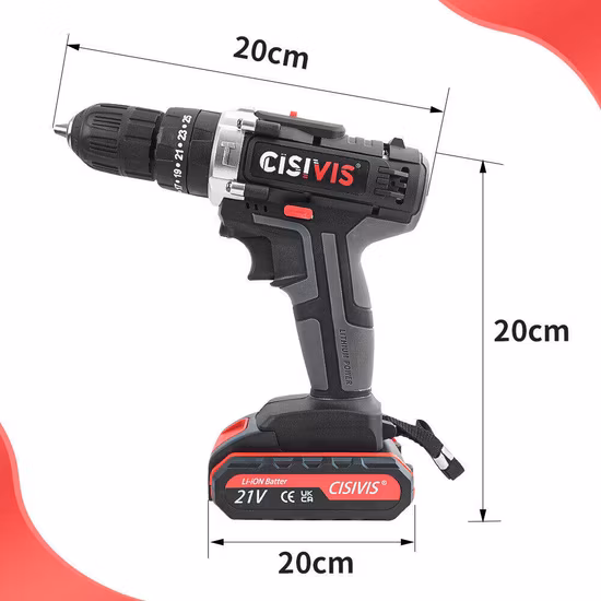 Goldmoon 43PCS 21V Power Drill Set with Brush Hand Drill, Hacksaw, Cutting Pliers, Drill Sets, Screwdriver, Wrench